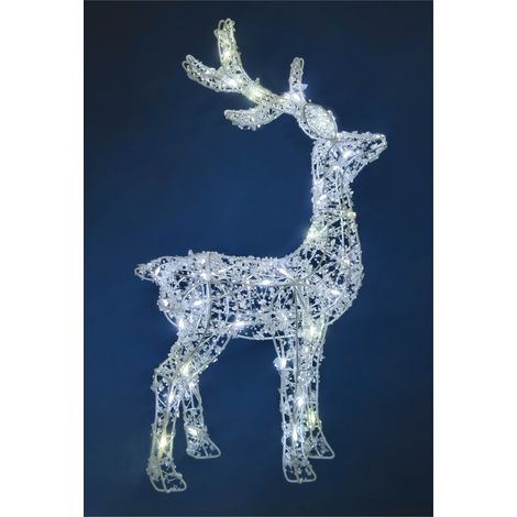 TrendLine LED Rentier 62 cm weiß warmweiß Figuren