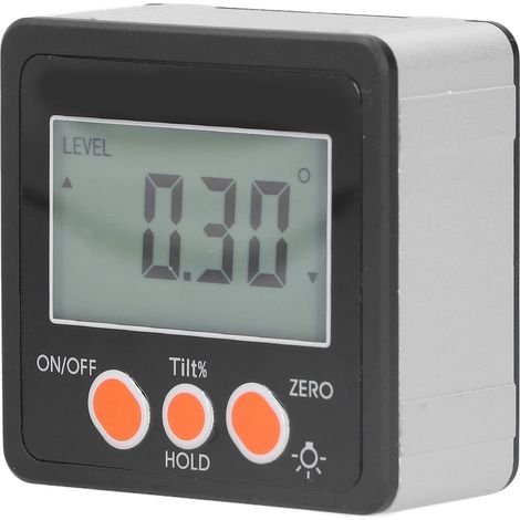 Hochpräzise drahtlose digitale Wasserwaage mit LCD-Anzeige (0-360°), batteriebetriebener industrieller Neigungsmesser, tragbare Winkelmessung (1/5)