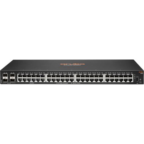 Aruba 6100 48G 4SFP+ Managed L3 Gigabit Ethernet (10/100/1000) 1U Schwarz