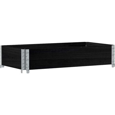 Maison Exclusive - Pflanzkasten Schwarz 100x50 cm Massivholz Kief