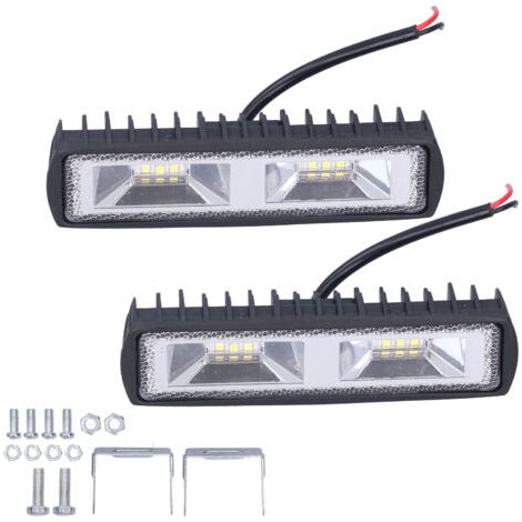 Paire de Barres Lumineuses de Travail 12led 36W 12-24V, Projecteurs pour Moto, Camion, Bateau, Tracteur, Remorque Tout-terrain. (1/5)