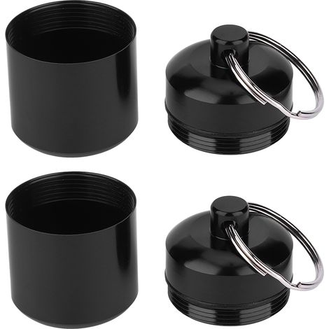 Deux boîtes à pharmacie, boîtes de rangement pour pharmacie en alliage d'aluminium noir anodisé (1/5)