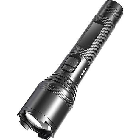 Rechargeable LED flashlight with battery and USB cable for hiking (1/5)