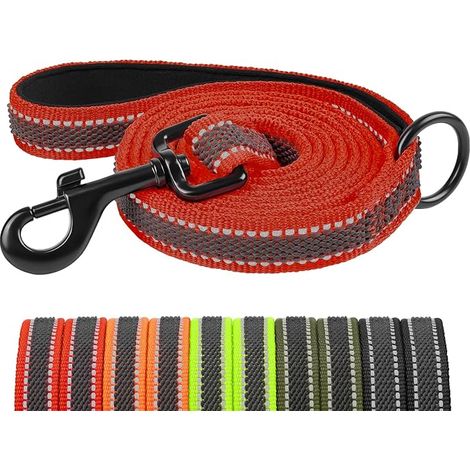 X Dog Lead Handle, 20 mm-1.8 m Strong and Reflective Lead for Small, Medium and Large Dogs, Dog Lead for Control and Training, Red (1/3)