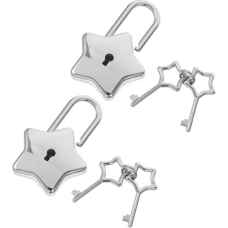 cadenas pentagramme en forme d toile avec cl lot de 2 id al (1/5)