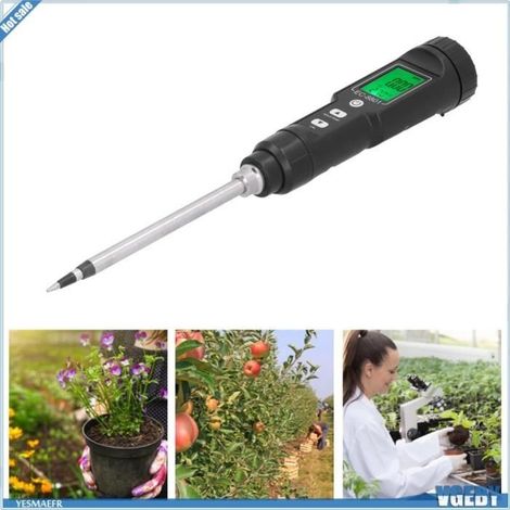 Mètre de sol - VGEBY - Détecteur polyvalent - Humidité, température, conductivité - IP67 étanche - Portable (1/4)