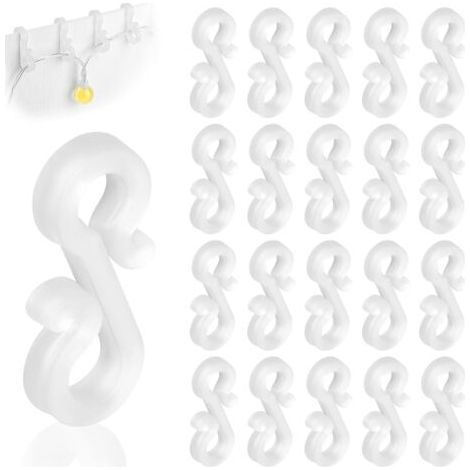 30pcs Crochets de Gouttière, Clip de Lumière de Noël Crochet, Gouttière Crochets Extérieurs, Lumière Extérieure Résistant aux Intempéries Clip de Lumière de Vacance pour Décoration de (1/5)