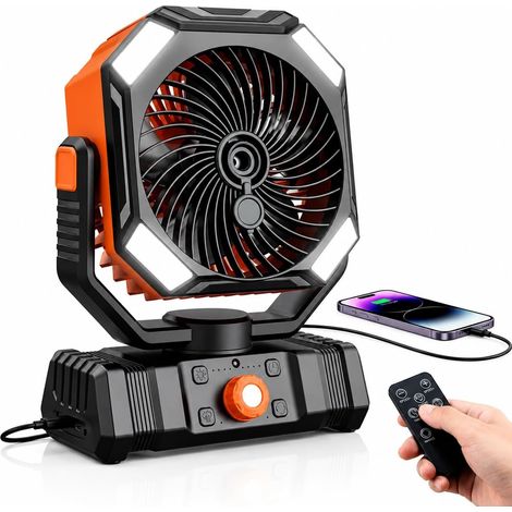 Ventilador portátil USB para camping con luz LED para mantenerse fresco en cualquier lugar al aire libre, ideal para viajes, con función de nebulización, recargable y para refrigeración personal (colo (1/5)