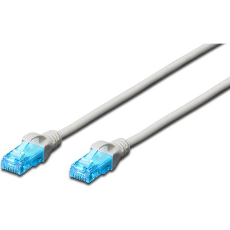 Cordon de brassage DIGITUS UTP cat. 5e 0,25 m PVC blanc (1/2)