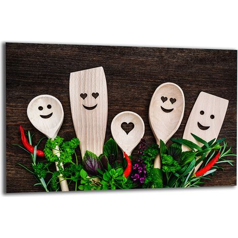 PLAQUE DE PROTECTION EN VERRE POUR CUISINIÈRE 80x52 SOURIRE (1/5)