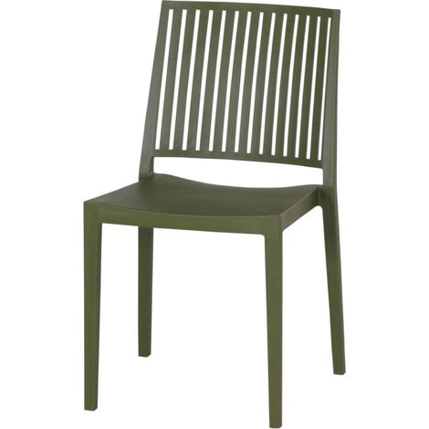 Siena Garden Lane Stapelstuhl - Polypropylen olive (1/5)