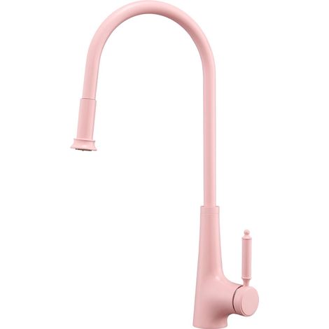 Robinet de cuisine à tirette chaude et froide, évier à légumes, évier à vaisselle, robinet en acier inoxydable, rotatif,Rose