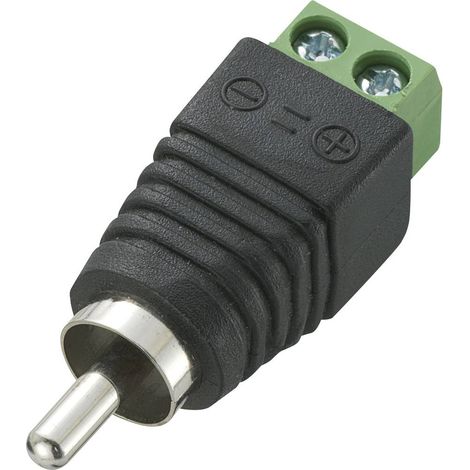 Cinch/RCA mâle, droit TRU COMPONENTS LT-RAC-DC 735875 Nombre de pôles: 2 noir 1 pc(s) (1/2)