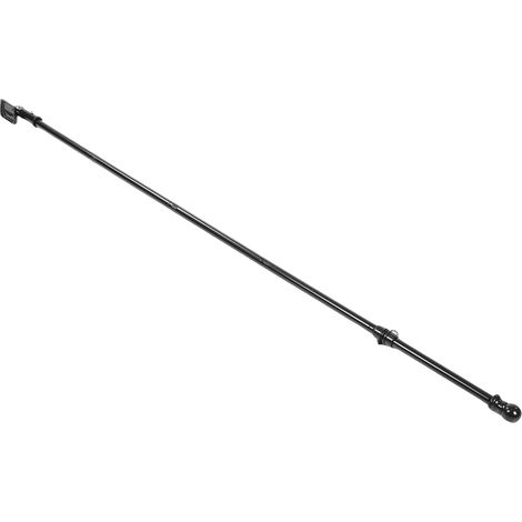1,8 m (6 Fuß) Fahnenmast-Set, Edelstahl, wetterfest, verwicklungsfrei, verstellbar, Wandmontage, drehbarer Fahnenmast für den Außenbereich, Schwarz (1/5)