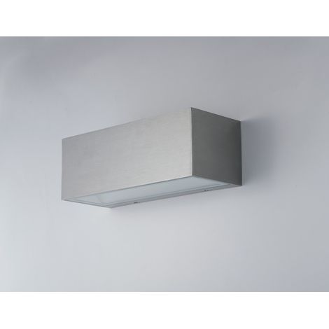 "Applique da esterno LED TWIN nichel con luce biemissione 40W 4000K 30 cm."