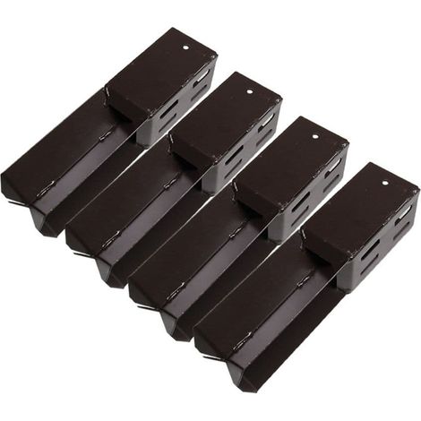 x4 4" Concrete In Wedge Grip Fence Supports - 100MM Post Timber Holder Like Metpost