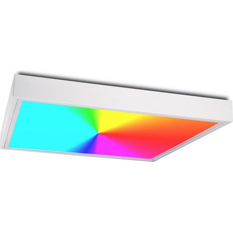 Trade Shop - 94W LED DECKENLEUCHTE RGB+3000K RGBW 24V CHROMOTHERAPIE DECKENLAMPE 62X62CM - (1/5)