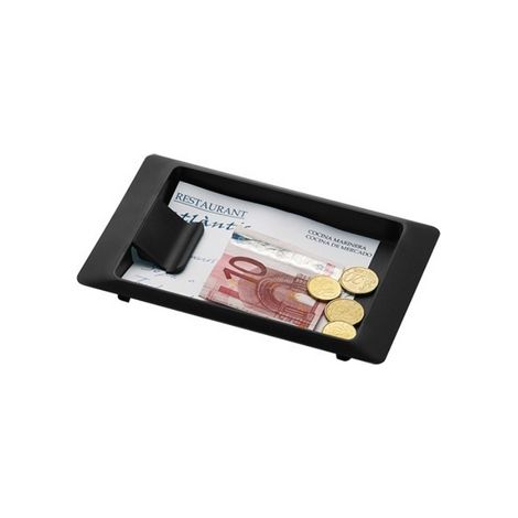 Lot de 8 porte-additions rectangle noir avec pince (1/2)