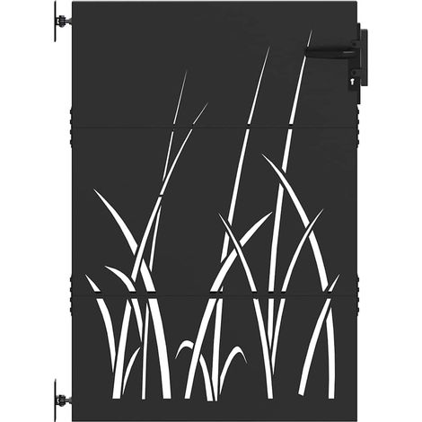 Maison Exclusive - Cancello da giardino con blocco Nero 85 x 150 cm