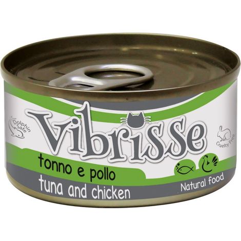 Vibrisse Cat tonno e pollo 24 lattine da 70 g cad.: 24 lattine 70 g cad.