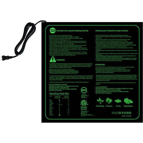 Coussin chauffant pour semis 50x50CM Le coussin chauffant pour semis imperméable et durable convient à la culture hydroponique intérieure et à la germination des semis en hiver (1/5)