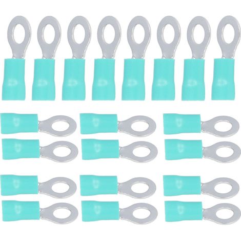 100 cosses à sertir en cuivre pré-isolées pour fil électrique AWG12-10 RV5.5-6
