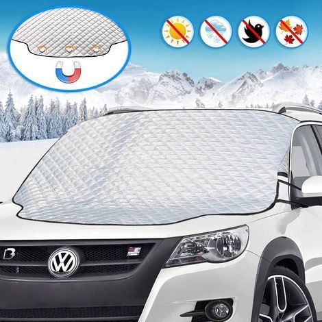 Auto-Frontscheibenabdeckung, magnetische Windschutzscheibenabdeckung, Sonnenschutz, Frostschutz, Enteisung, UV-Schutz, faltbar, U-förmig (1/5)
