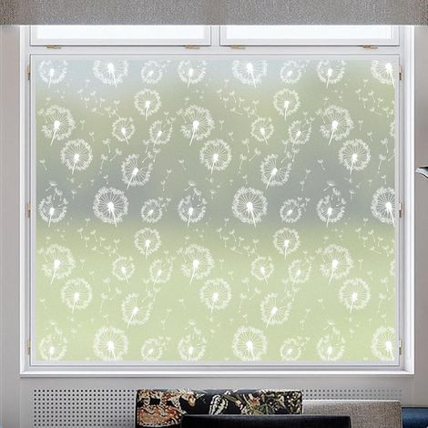 Undurchsichtige, milchige Fensterfolie mit statischem Muster, 90 x 200 cm