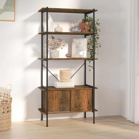 vidaXL 5-Tier Shelving Unit with Cabinet 80x40x163 cm (1/5)