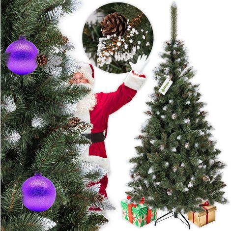 ÁRBOL DE NAVIDAD ARTIFICIAL QUE PICA UN PINO DIAMANTE DE 220 CM CUBIERTO DE NIEVE ABIANA (1/5)