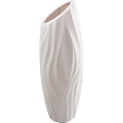 Jarrón decorativo – fabricado en plástico PE de alta calidad – decoración de mesa para el salón (gris, 20,5 cm) – 1 unidad (1/5)
