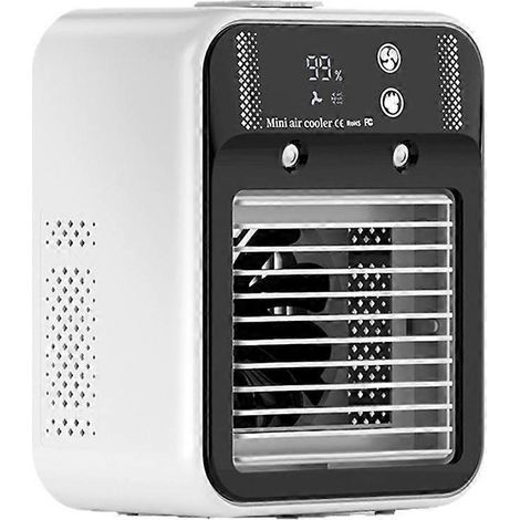 Mini climatiseur de bureau avec ventilateur de refroidissement à eau et brumisateur USB, rafraîchisseur d'air (1/5)