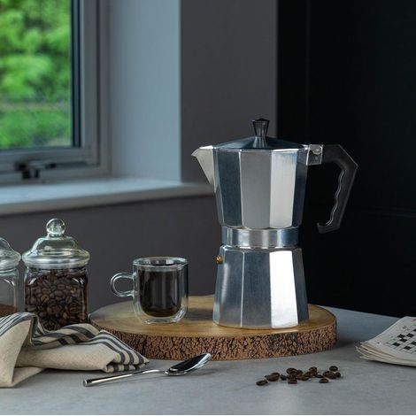 300-ml-Kaffeemaschine aus Edelstahl mit Perkolatorfunktion, Küchenkaffeemaschine – Silber (1/5)