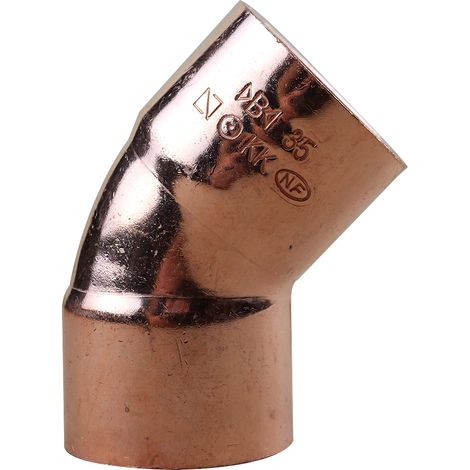 Raccord a souder en cuivre 5041 coude 45°, 35 mm WG905 (1/3)