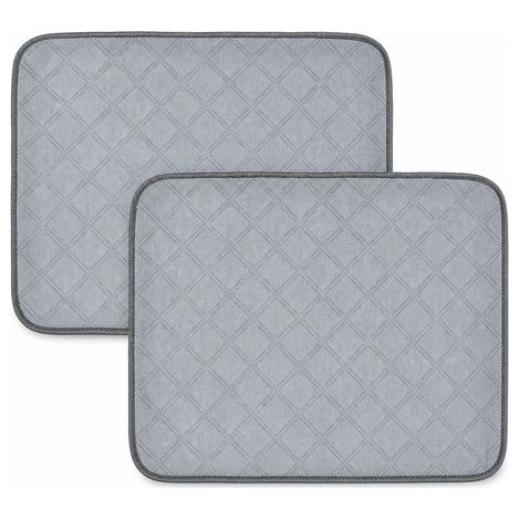 Protège-matelas pour incontinence 90 x 60 cm - Lot de 2 pièces - Lavable et imperméable - Convient aux adultes, personnes âgées, enfants et personnes souffrant d'incontinence - Gris (1/5)