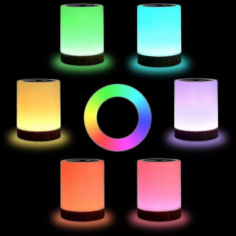 Veilleuse Dercass, lampe tactile pour chambre, salon, table de chevet portable (1/4)