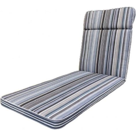 Sandbanks Sunlounger Cushion - L198 x W60 x D5 cm - Grey