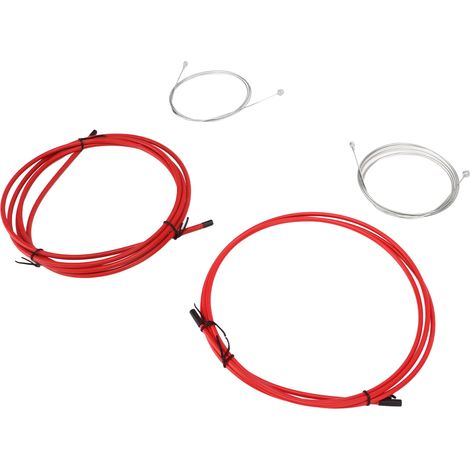 Kit de protection câbles frein et dérailleur pour vélo route et VTT rouge (1/5)