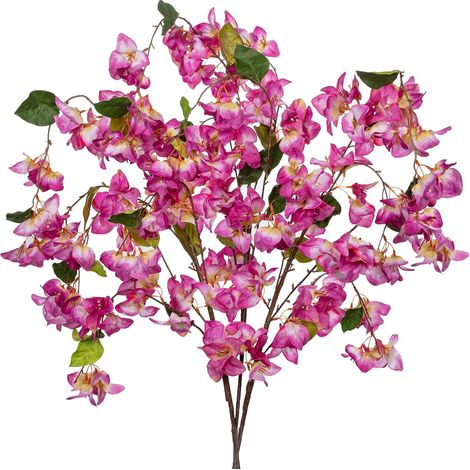 Fiori Artificiali Buganville Rami Decorativi 3 Pezzi 120cm Rosa (1/5)