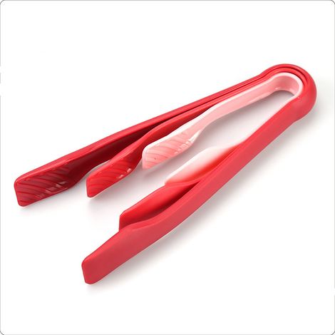 Pinces de cuisine en plastique réutilisables, pinces à pain antidérapantes pour la restauration, la cuisine et les salades. Grille-pain. (1/5)