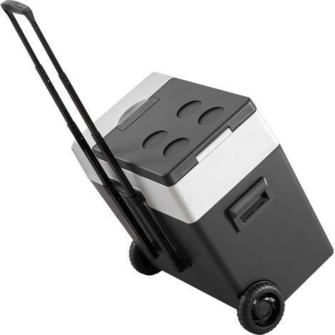 Réfrigérateur portable 12V/24V 50L, glacière électrique à compresseur avec roues et poignée, contrôle via application, 100-240V AC, -22°C à 10°C, pour camping, voyage, camion, van, SUV et VR (1/5)