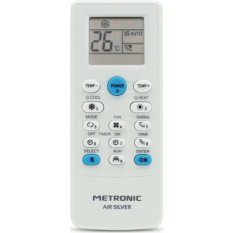 Metronic 495348 - Télécommande Universal pour Climatisation, Télécommande Universal Climatisation recherche automatique ou par Modèle, Minuterie, 5 Modes ofOperation, White (1/5)
