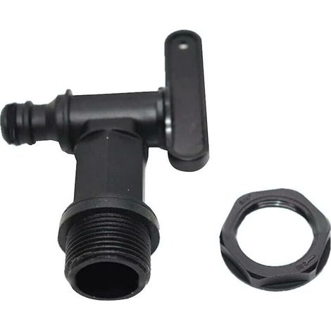 Robinet cuve 1000l Plastique,Adaptateur de boîte de Rangement d'eau IBC,Adaptateur Robinet Tuyau arrosage,pour recuperateur Eau de Pluie, réservoir de Carburant (Plastique) (1/4)