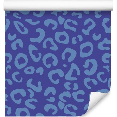 Carta da parati in similpelle blu e viola per soggiorno e camera da letto, 50x1000 cm (1/5)