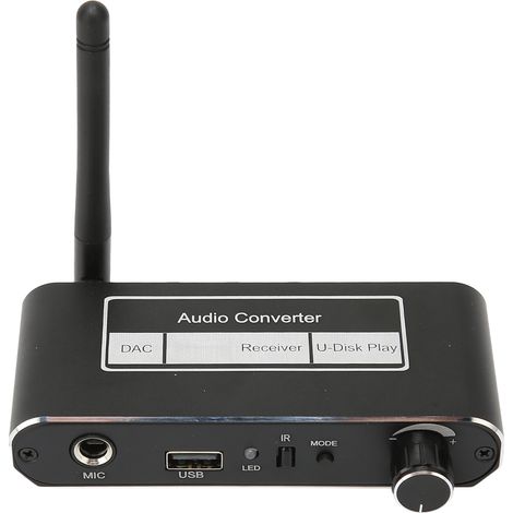 Mini récepteur audio Bluetooth 5.2 HiFi compatible clé USB, télécommande, convertisseur audio sans perte pour le divertissement (1/5)