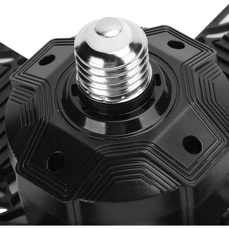 Lampe industrielle 80 W 96 LED, culot E27/E26, 4 pales, style industriel, pour ventilateur de plafond, éclairage de garage, 85-265 V (1/5)