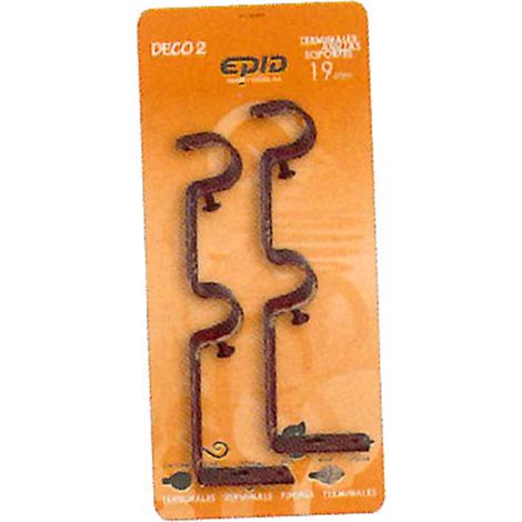 Rideau 2 Support Barre 19 mm Double Fixe Noir
