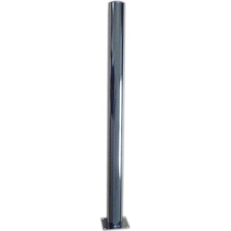 CENTRALE BRICO Lot de 4 pieds de table cylindrique fixes métal époxy gris, 71 cm