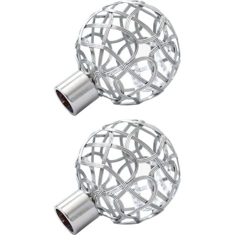 de 2 Embouts Dcoratifs pour Tringle Rideau en Fer Blanc (1/5)