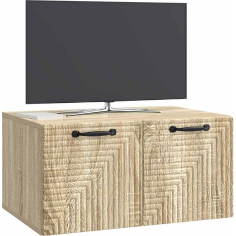 Maison Exclusive - Wandmontierter TV-Schrank Sonoma-Eiche 59,5 x